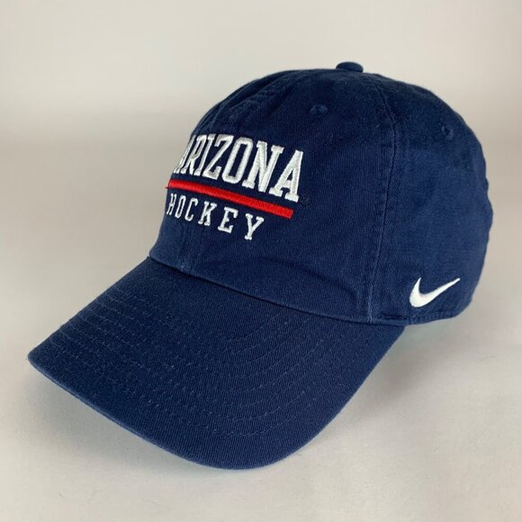 Arizona Wildcats Hockey NCAA Navy Blue Nike Heritage86 Relaxed Fit Strapback Hat - Picture 1 of 5